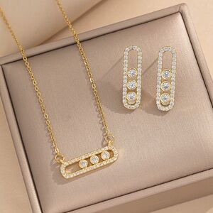 Necklace and Earring Set in Gold